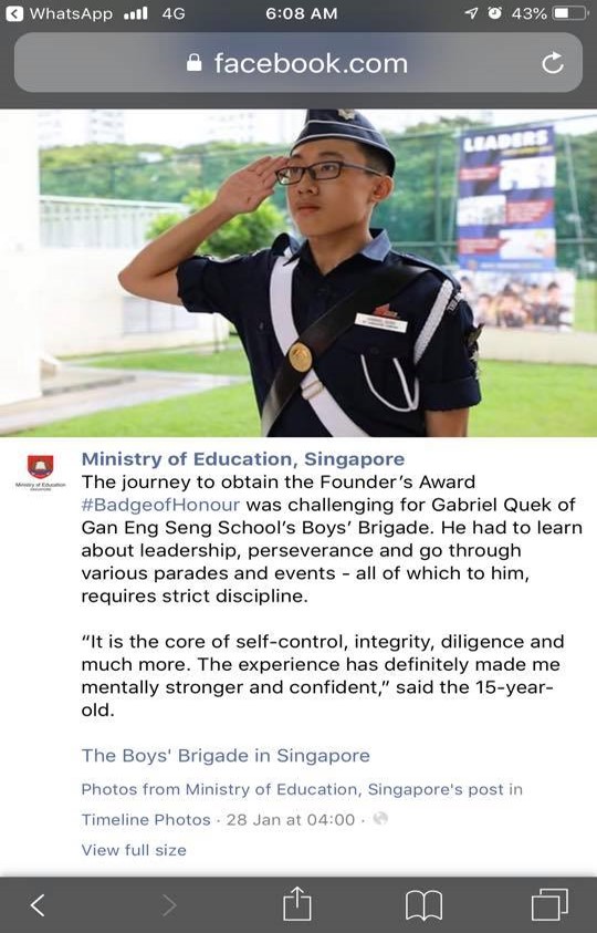 Boys’ Brigade Founder’s Award