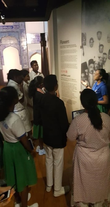 Gessians as heritage guides at the Indian Heritage Centre