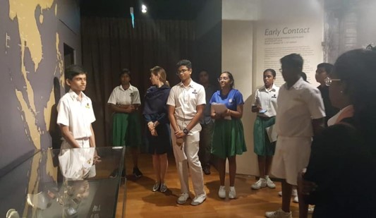 Gessians as heritage guides at the Indian Heritage Centre